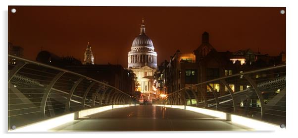 St Pauls Panorama Acrylic by peter tachauer