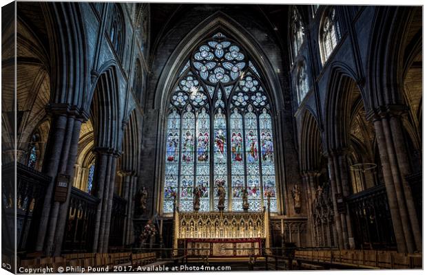 Ripon Cathedral Stained Glass Window Canvas Print by Philip Pound
