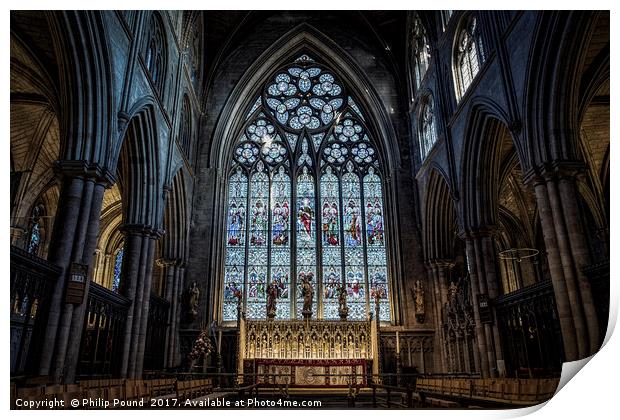 Ripon Cathedral Stained Glass Window Print by Philip Pound