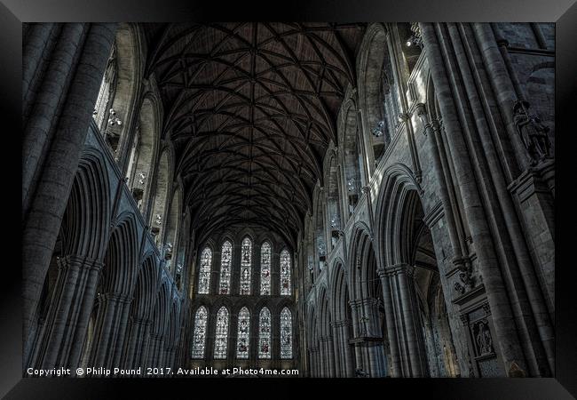 Ceiling at Ripon Cathedral Framed Print by Philip Pound