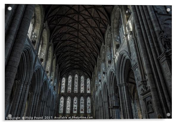 Ceiling at Ripon Cathedral Acrylic by Philip Pound