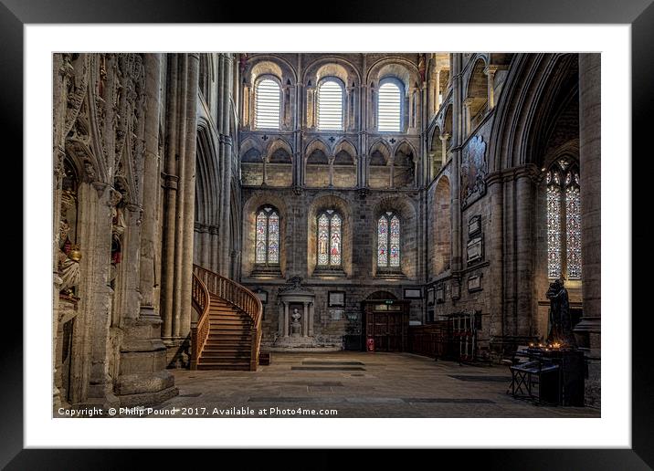 Interior of Ripon Cathedral Framed Mounted Print by Philip Pound