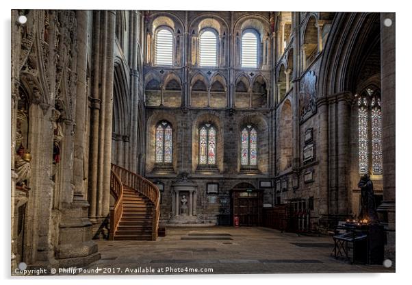 Interior of Ripon Cathedral Acrylic by Philip Pound