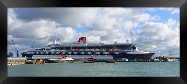     Queen Mary 2                            Framed Print by Anthony Kellaway