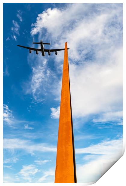Lancaster over the IBCC spire Print by Gary Eason