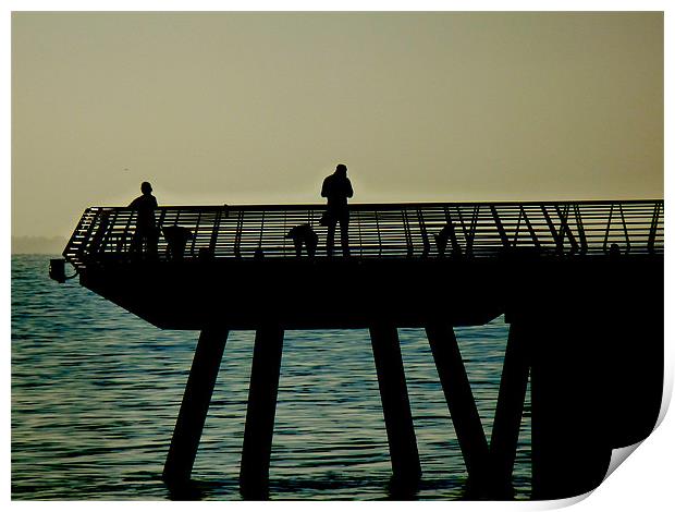 Pier Silhouette Print by peter tachauer
