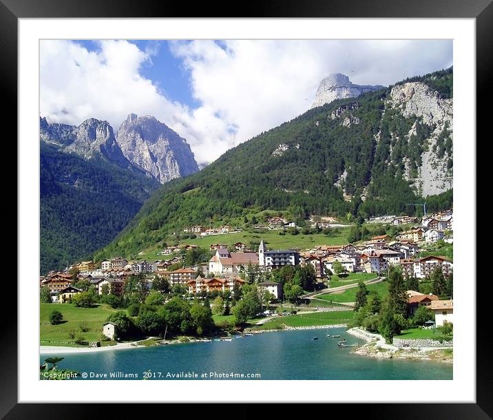 Molveno, Italy Framed Mounted Print by Dave Williams