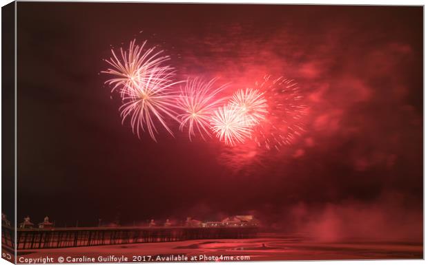 North Pier Fireworks Canvas Print by Caroline James
