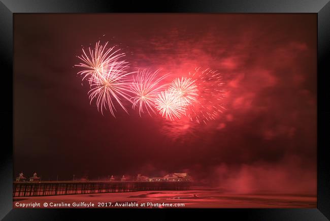 North Pier Fireworks Framed Print by Caroline James