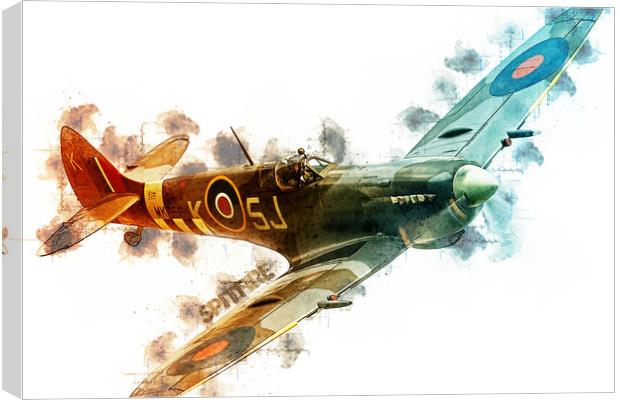 Spitfire Mk LFIXe Tech Canvas Print by J Biggadike
