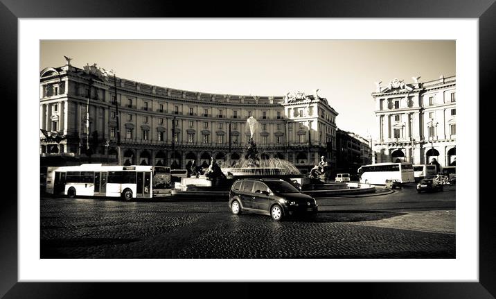 Piazza della Repubblica, Rome, Italy Framed Mounted Print by Larisa Siverina