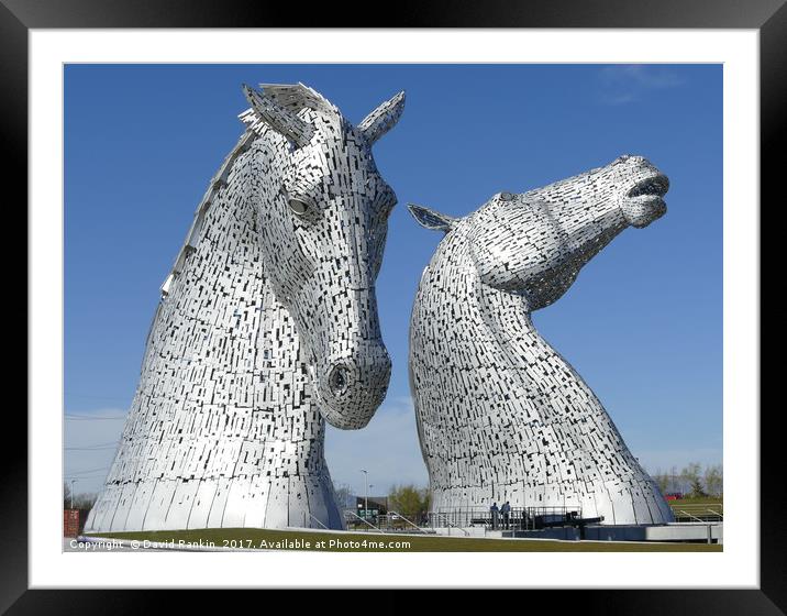 The Kelpies sculptures in Falkirk  Framed Mounted Print by Photogold Prints