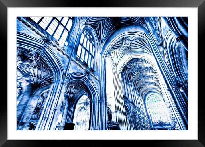 The Blue Abbey Framed Mounted Print by David Pyatt