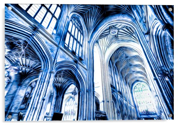 The Blue Abbey Acrylic by David Pyatt