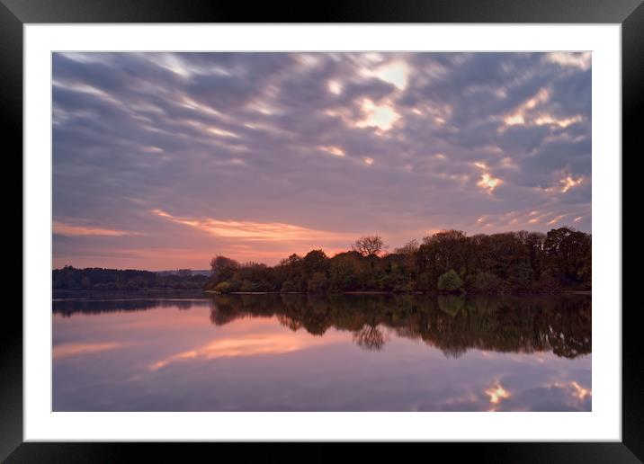 Chard Reservoir Sunset                             Framed Mounted Print by Darren Galpin