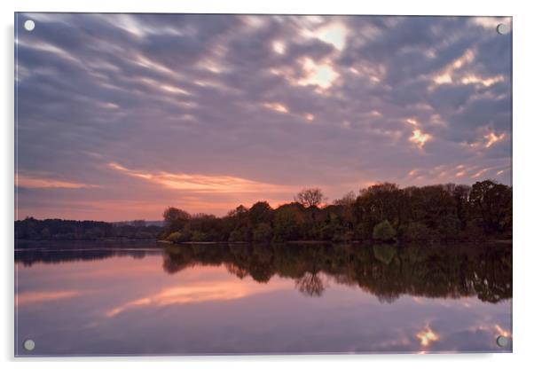 Chard Reservoir Sunset                             Acrylic by Darren Galpin