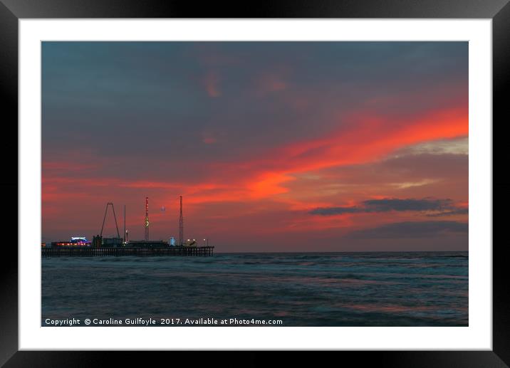 Red sky at night Framed Mounted Print by Caroline James