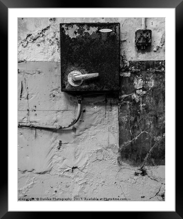 Old switch Fuse Framed Mounted Print by Dundee Photography