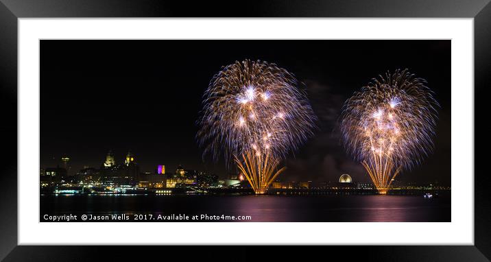 River of Light on the River Mersey Framed Mounted Print by Jason Wells