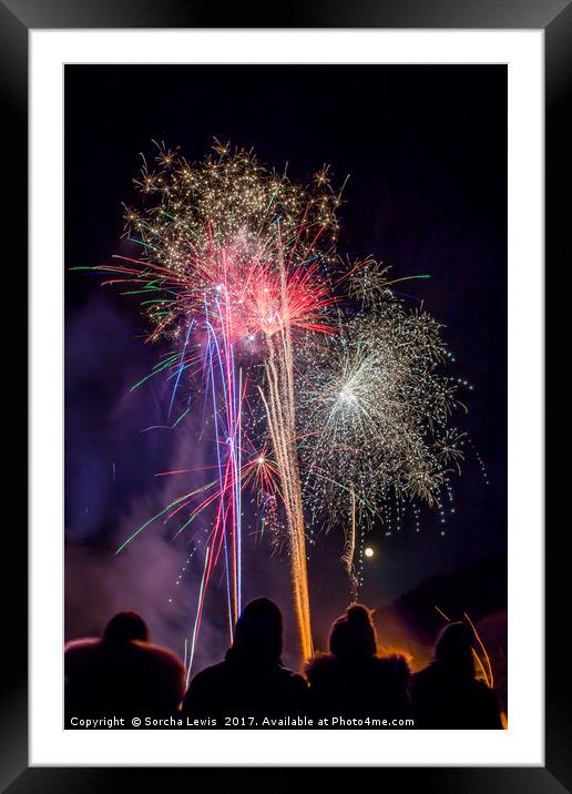 Elan Valley Fireworks Night Framed Mounted Print by Sorcha Lewis
