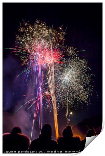 Elan Valley Fireworks Night Print by Sorcha Lewis