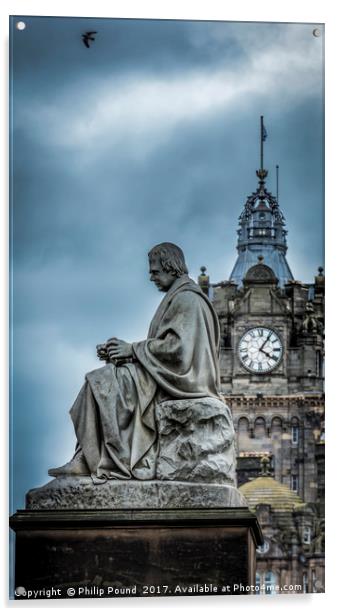 Scott Statue in Edinburgh Acrylic by Philip Pound
