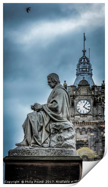 Scott Statue in Edinburgh Print by Philip Pound