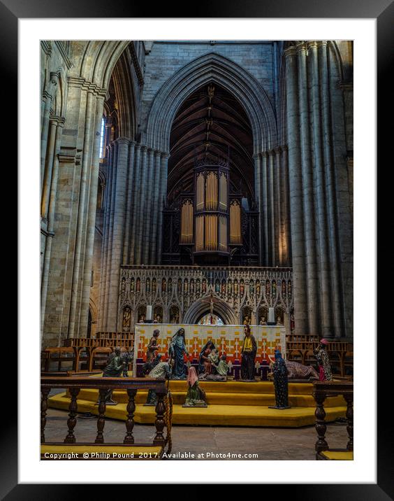 Ripon Cathedral Christmas Nativity Framed Mounted Print by Philip Pound