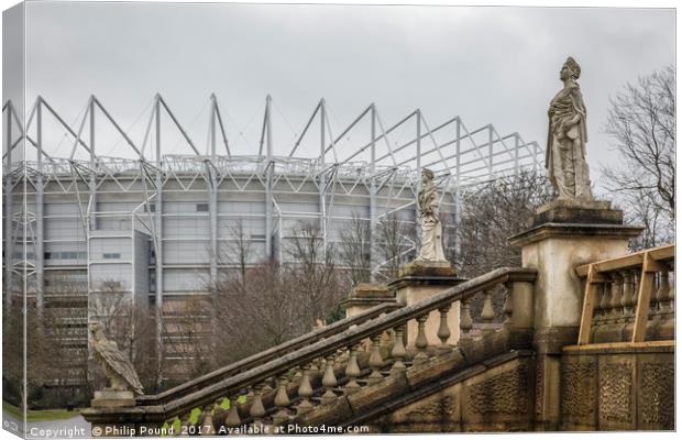 Newcastle United Football Ground Canvas Print by Philip Pound