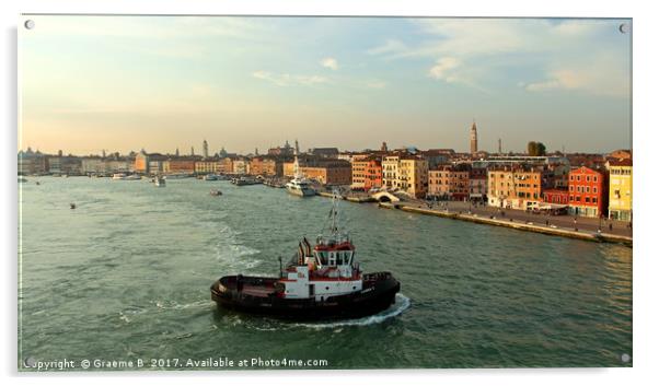 Tug into Venice Acrylic by Graeme B