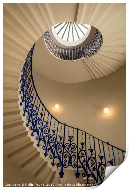 Spiral Staircase Portrait Print by Philip Pound