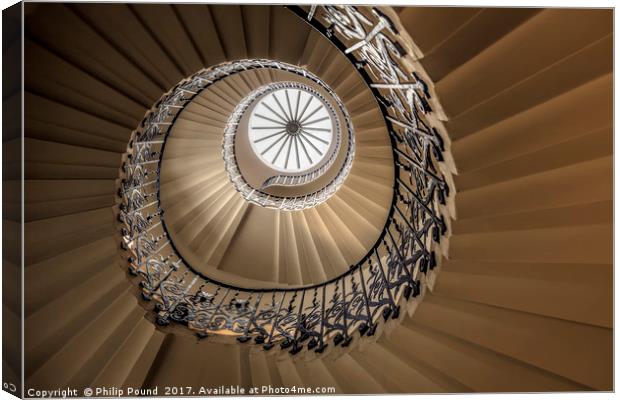 Spiral Staircase Landscape Canvas Print by Philip Pound