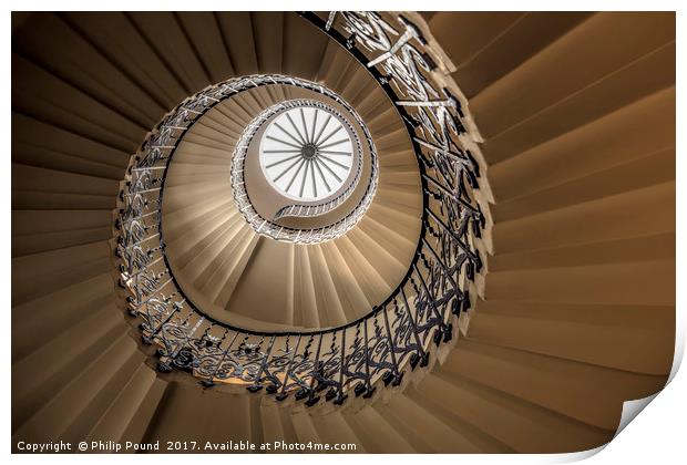 Spiral Staircase Landscape Print by Philip Pound