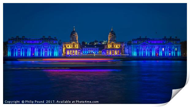 Royal Naval College Greenwich at Night Print by Philip Pound