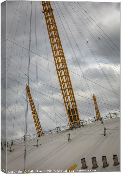 O2 Arena Roof Canvas Print by Philip Pound