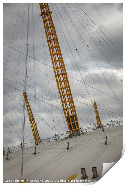 O2 Arena Roof Print by Philip Pound
