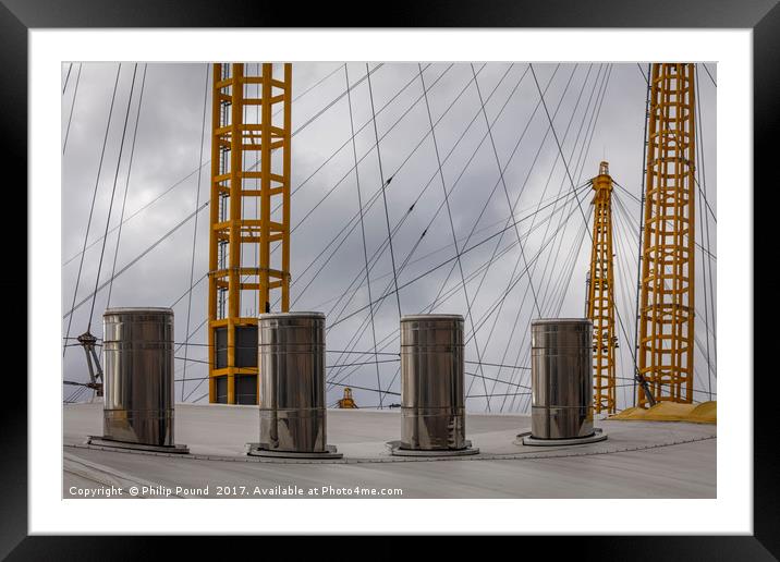Greenwich O2 Arena Roof Framed Mounted Print by Philip Pound
