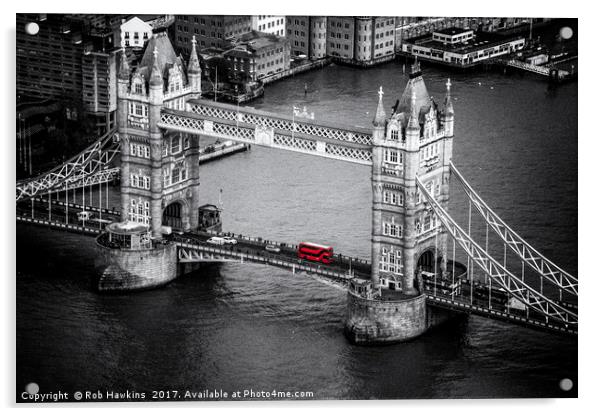 Loving London  Acrylic by Rob Hawkins
