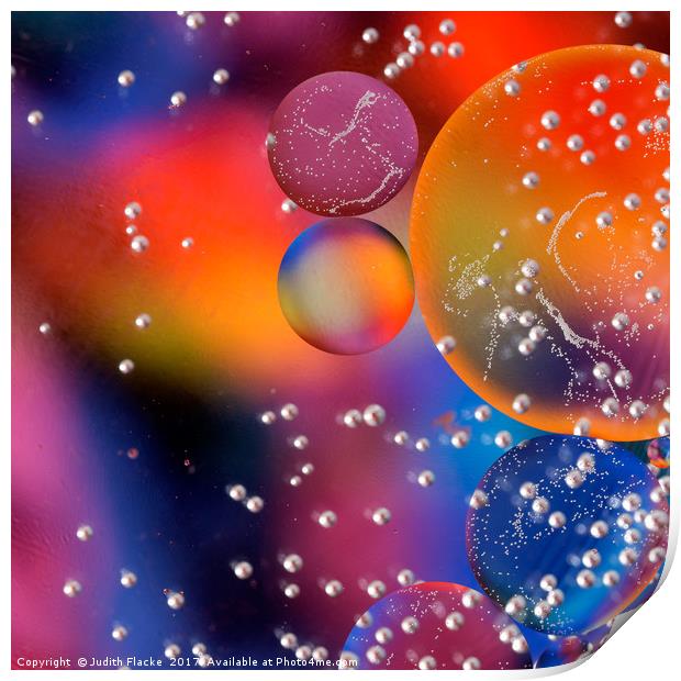 Bright bubble abstract. Print by Judith Flacke