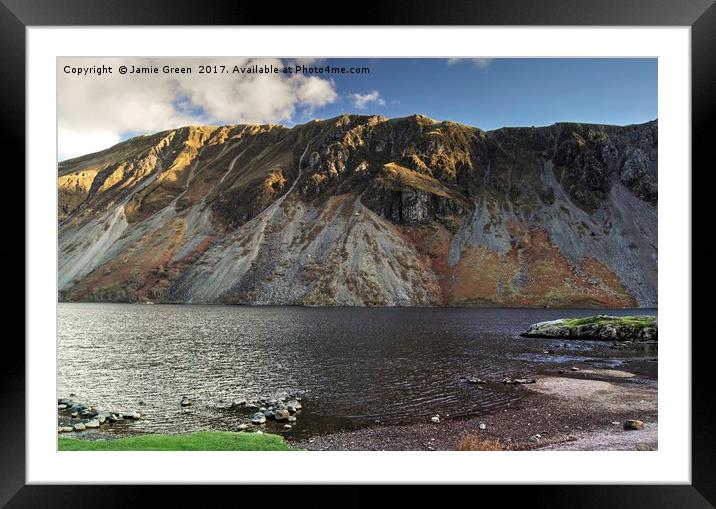 Wastwater Screes Framed Mounted Print by Jamie Green