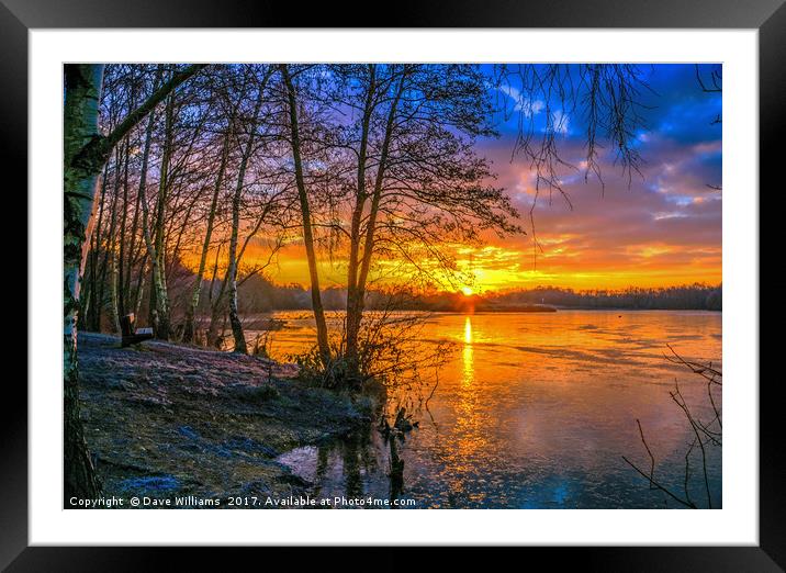 Horseshoe Lake Sunrise      Framed Mounted Print by Dave Williams