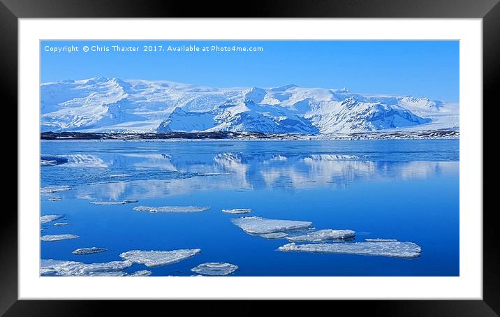 Ice Lake Iceland Framed Mounted Print by Chris Thaxter