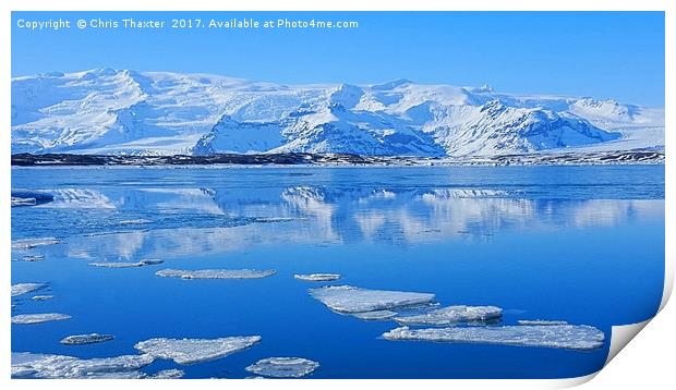 Ice Lake Iceland Print by Chris Thaxter