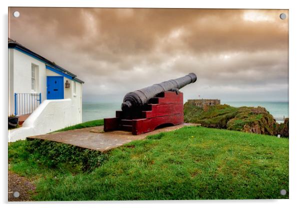 Tenby Gun, Pembrokeshire, Wales, UK Acrylic by Mark Llewellyn
