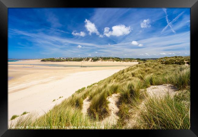 Porthkidney Sands Beach Cornwall England Framed Print by Ian Woolcock