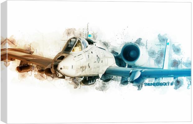 A-10 Thunderbolt Tech Canvas Print by J Biggadike