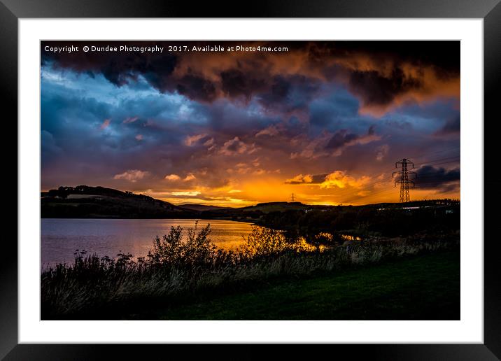 Dundee sunset at Piperdam Golf resort Framed Mounted Print by Dundee Photography