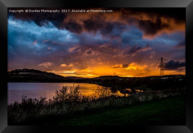 Dundee sunset at Piperdam Golf resort Framed Print by Dundee Photography