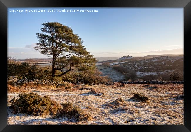 Frosty Morning at Honeybag Tor, Dartmoor Framed Print by Bruce Little