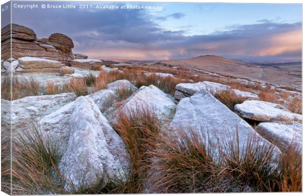 Icy View of Dartmoor Canvas Print by Bruce Little